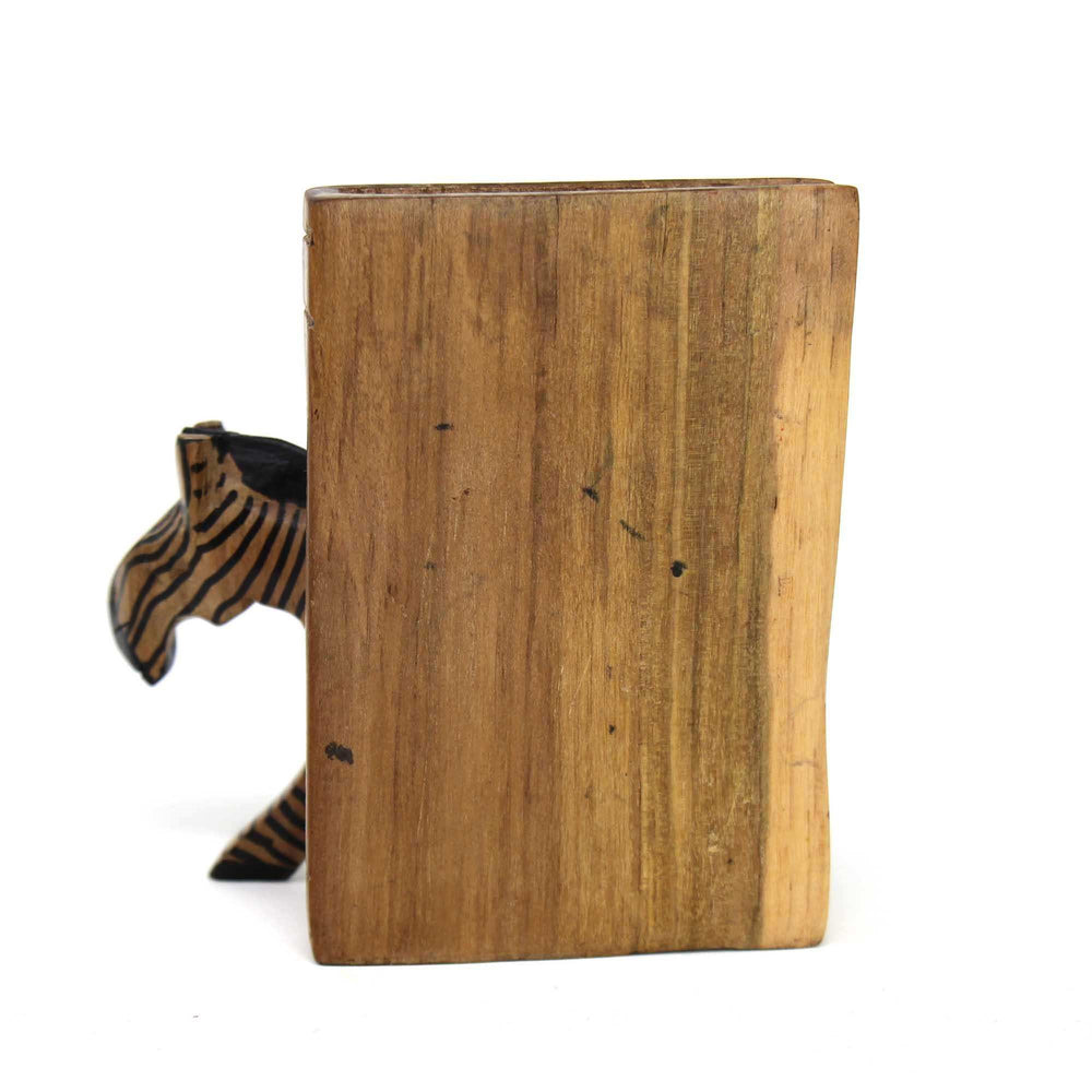 Carved Wood Zebra Book Ends, Set of 2 - Jedando - Flyclothing LLC