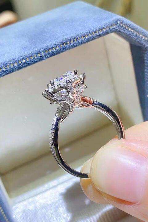 2 Carat Moissanite 925 Sterling Silver Ring - Trendsi - Flyclothing LLC