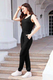 Drawstring Round Neck Sleeveless Jumpsuit - Trendsi - Flyclothing LLC