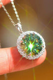 10 Carat Moissanite Pendant Platinum-Plated Necklace - Trendsi - Flyclothing LLC