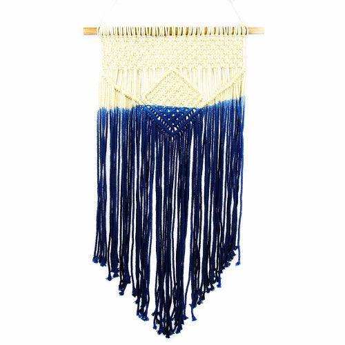 Macrame Wall Hanging in Blue - Beaurer Creations - Flyclothing LLC