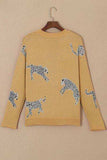Animal Element Round Neck Dropped Shoulder Sweater - Trendsi - Flyclothing LLC