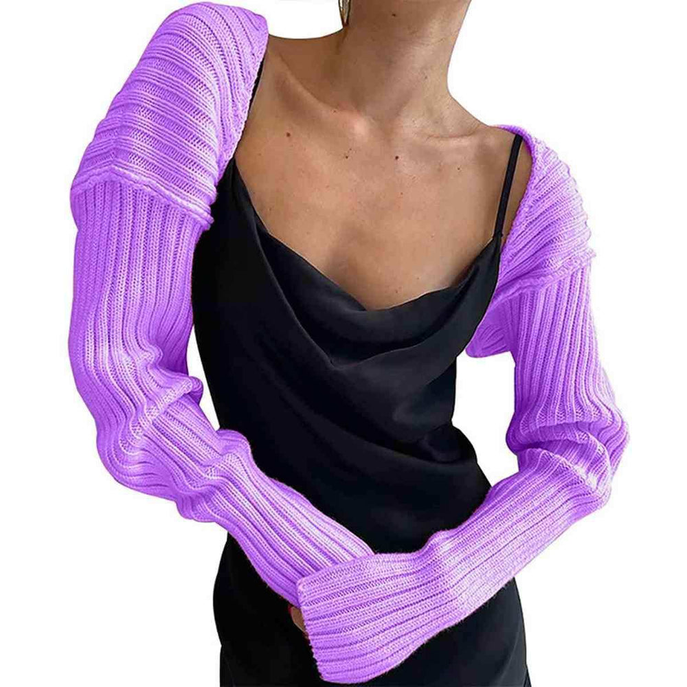 Long Sleeve Knit Bolero - Trendsi - Flyclothing LLC