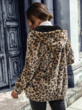 Leopard Zip-Up Hooded Jacket - Trendsi - Flyclothing LLC