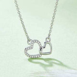 Moissanite 925 Sterling Silver Heart Necklace - Trendsi - Flyclothing LLC