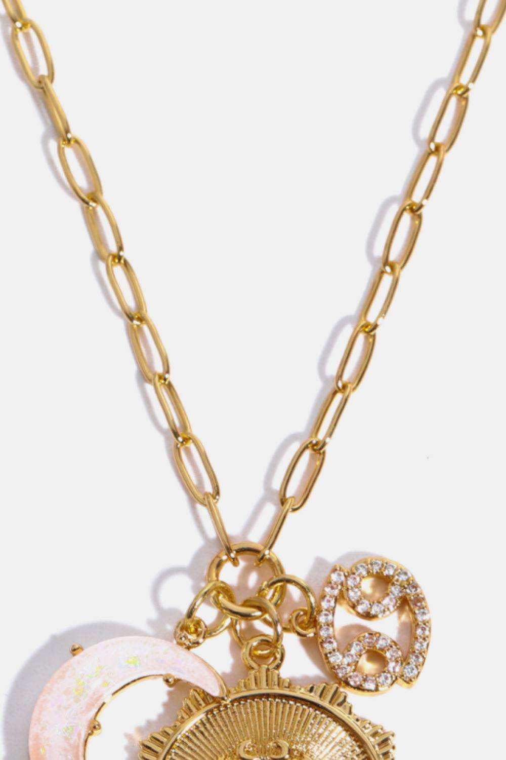Constellation and Moon Pendant Copper Necklace - Trendsi - Flyclothing LLC