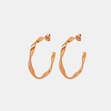 Titanium Steel C-Hoop Earrings - Trendsi - Flyclothing LLC