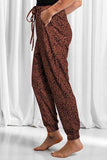 Full Size Leopard Drawstring Pocketed Pants - Trendsi - Flyclothing LLC