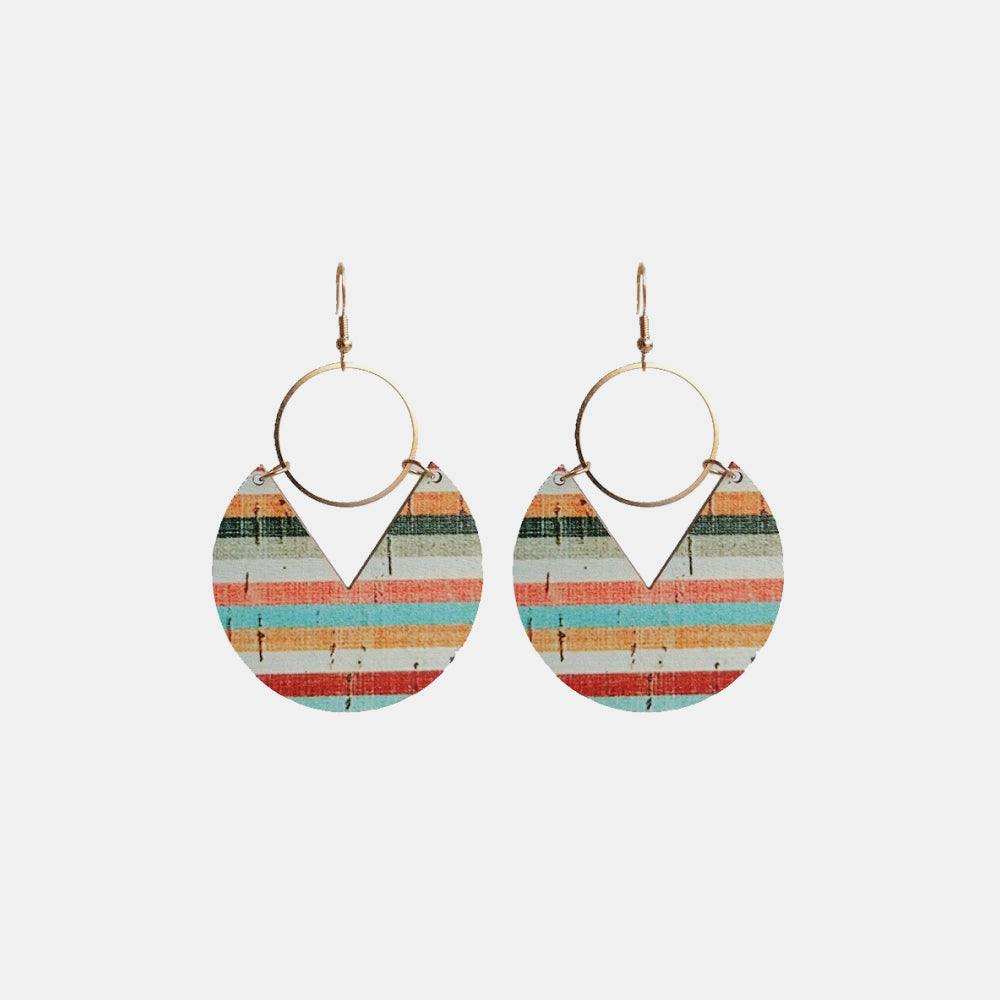 Ms.Pac-Man Shape Wooden Dangle Earrings - Trendsi - Flyclothing LLC