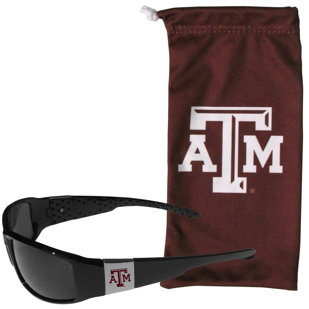 Texas A & M Aggies Chrome Wrap Sunglasses and Bag - Siskiyou Buckle - Flyclothing LLC