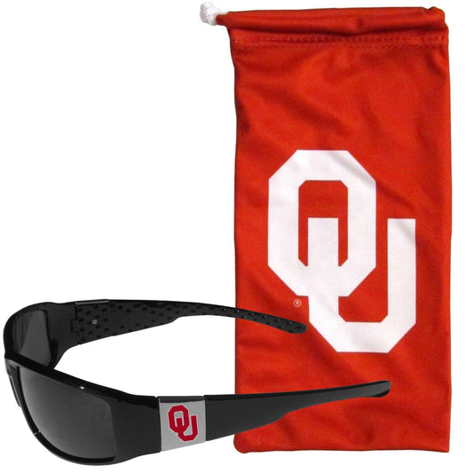 Oklahoma Sooners Chrome Wrap Sunglasses and Bag - Siskiyou Buckle - Flyclothing LLC