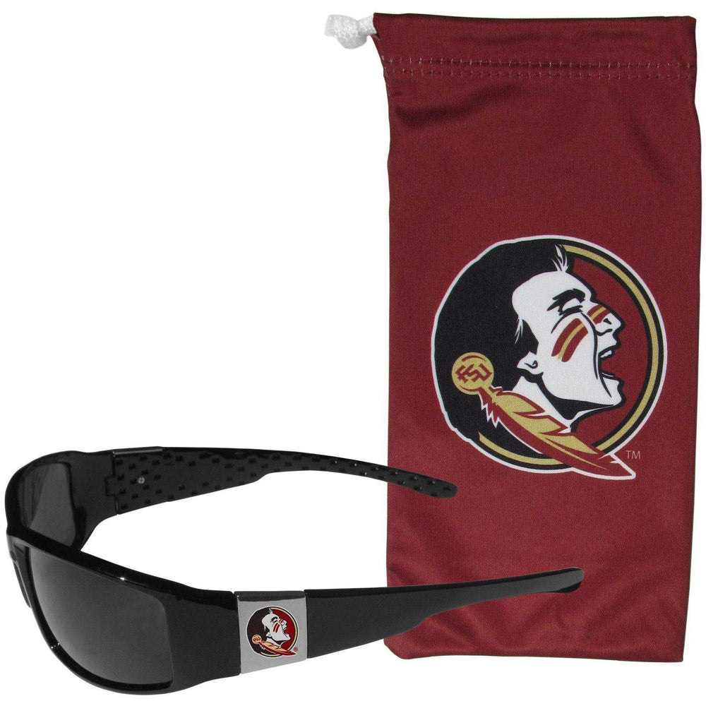 Florida St. Seminoles Chrome Wrap Sunglasses and Bag - Siskiyou Buckle - Flyclothing LLC