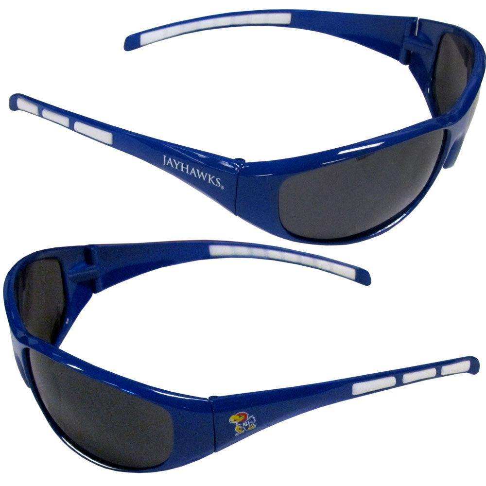 Kansas Jayhawks Wrap Sunglasses - Siskiyou Buckle - Flyclothing LLC