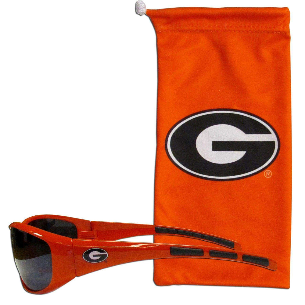 Georgia Bulldogs Sunglass and Bag Set - Siskiyou Buckle - Flyclothing LLC