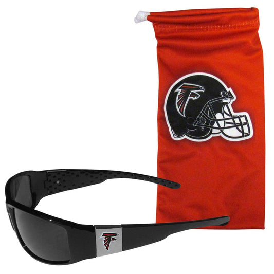 Atlanta Falcons Chrome Wrap Sunglasses and Bag - Siskiyou Buckle - Flyclothing LLC