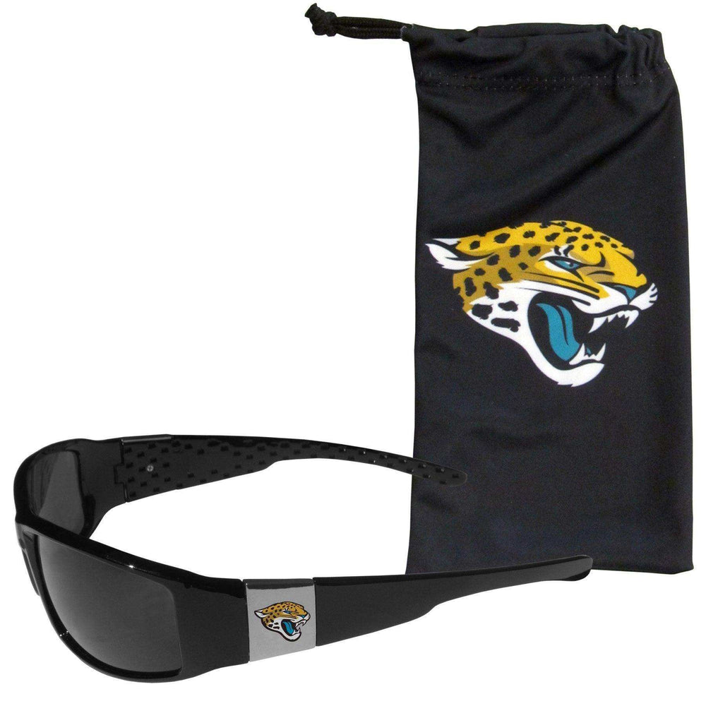 Jacksonville Jaguars Chrome Wrap Sunglasses and Bag - Siskiyou Buckle - Flyclothing LLC