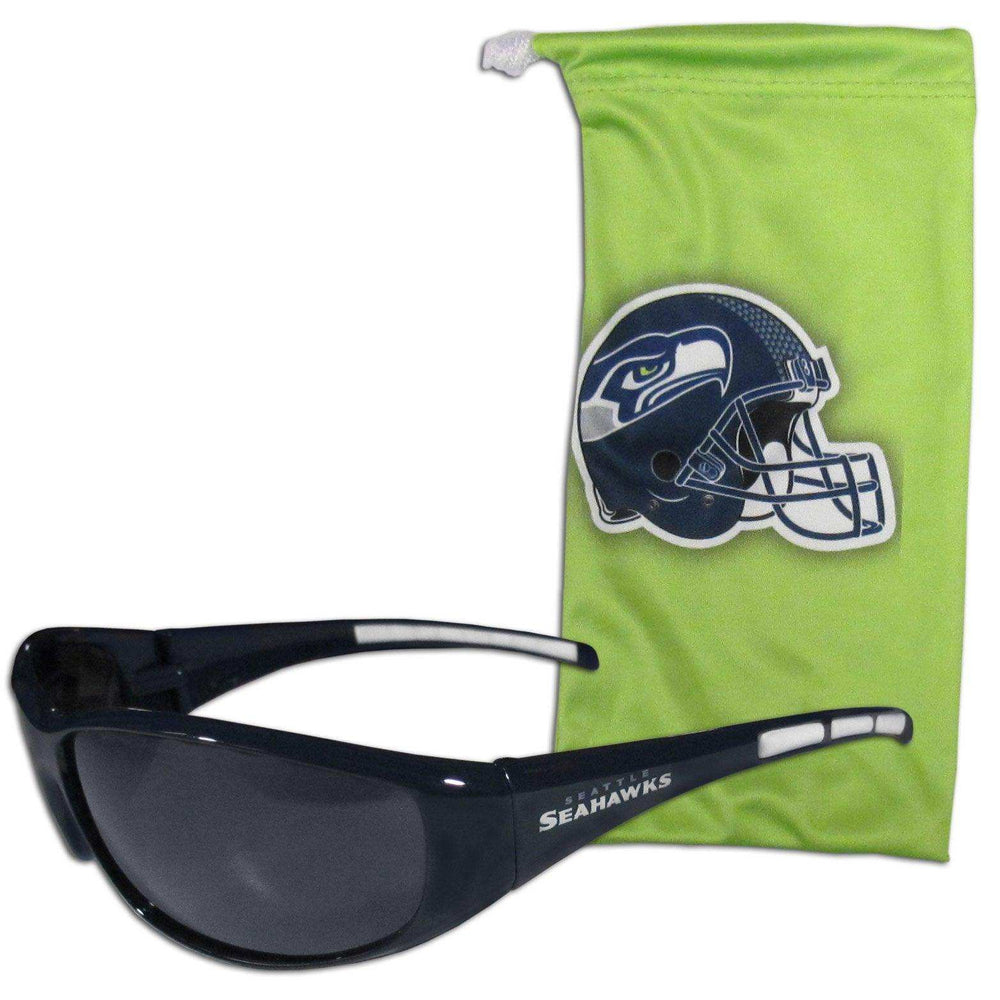 Seattle Seahawks Sunglass and Bag Set - Siskiyou Buckle - Flyclothing LLC