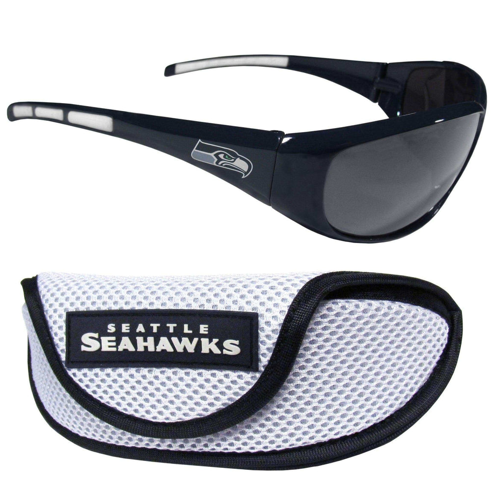 Seattle Seahawks Wrap Sunglass and Case Set - Siskiyou Buckle - Flyclothing LLC