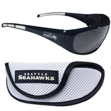 Seattle Seahawks Wrap Sunglass and Case Set - Siskiyou Buckle - Flyclothing LLC