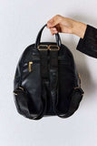 David Jones PU Leather Backpack - Trendsi - Flyclothing LLC