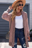 Heathered Open Front Longline Cardigan - Trendsi - Flyclothing LLC