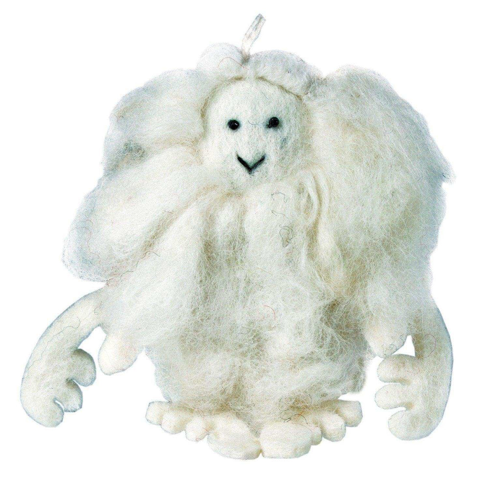 White Felt Yeti Ornament - Wild Woolies (H) - Wild Woolies - Flyclothing LLC