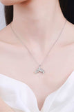Moissanite Fishtail Pendant 925 Sterling Silver Necklace - Trendsi - Flyclothing LLC