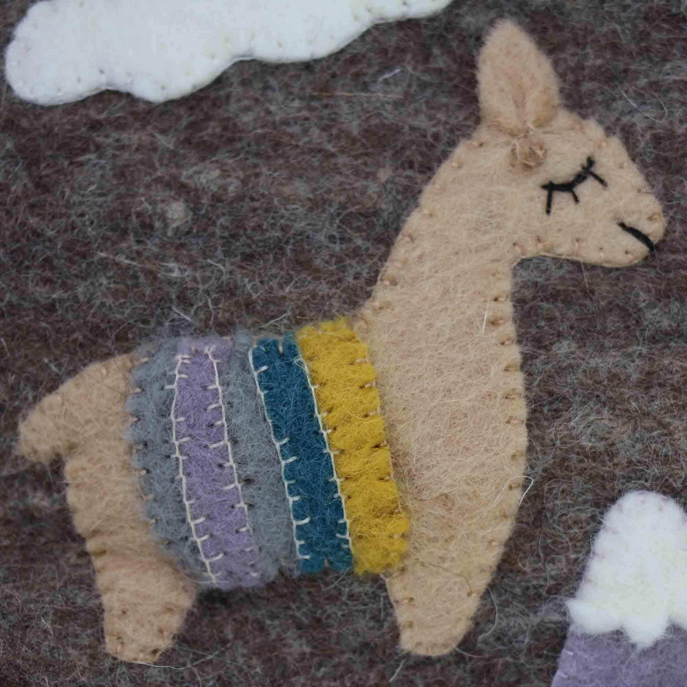 Hand Crafted Felt: Llama Pouch - Global Groove Direct - Flyclothing LLC