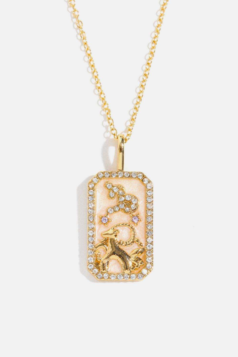 Rhinestone Constellation Pendant Copper Necklace - Trendsi - Flyclothing LLC