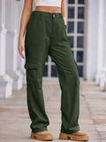 Straight Denim Cargo Pants - Trendsi - Flyclothing LLC