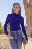 Basic Bae Full Size Mock Neck Long Sleeve Bodysuit - Trendsi - Flyclothing LLC