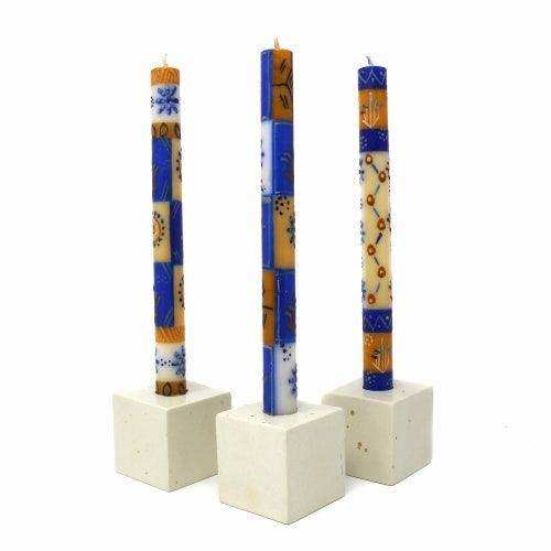 Tall Hand Painted Candles - Three in Box - Durra Design - Nobunto - Nobunto - Flyclothing LLC