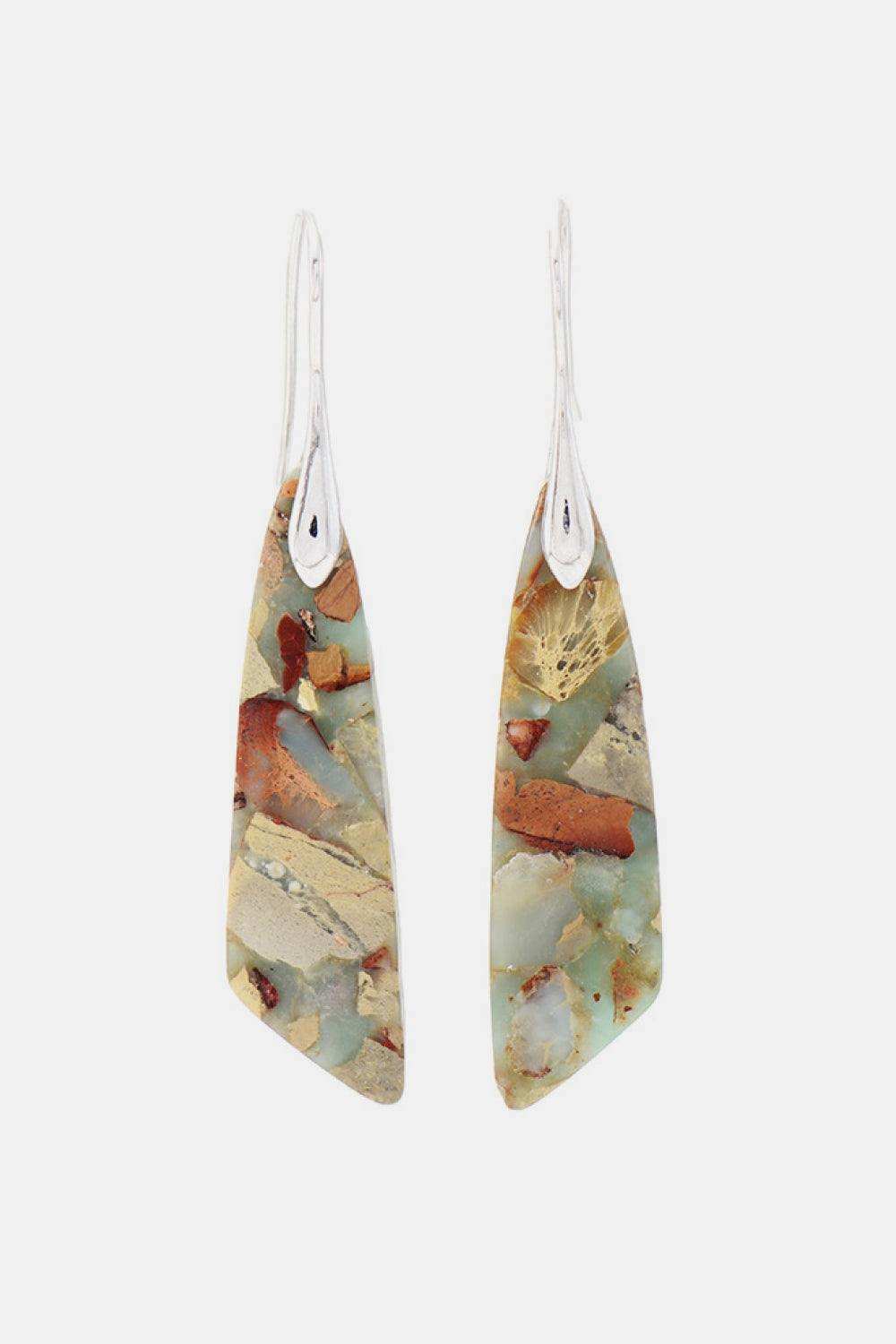 Handmade Natural Stone Dangle Earrings - Trendsi - Flyclothing LLC