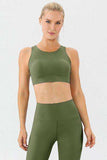 Round Neck Wide Strap Active Bra - Trendsi - Flyclothing LLC