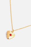 Zircon Heart Shape 14K Gold-Plated Pendant Necklace - Trendsi - Flyclothing LLC