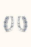 2.4 Carat Moissanite Huggie Earrings - Trendsi - Flyclothing LLC