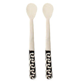 Long Batik Bone Appetizer Spoons, Set of 2 - Jedando - Flyclothing LLC