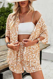 Printed Button Up Shirt and Shorts Set - Trendsi - Flyclothing LLC