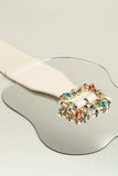 Multicolored Leaf Buckle Elastic Belt - Trendsi - Flyclothing LLC