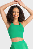 Crisscross Back Ladder Detail Sports Bra - Trendsi - Flyclothing LLC