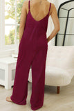 Scoop Neck Spaghetti Strap Pocket Jumpsuit - Trendsi - Flyclothing LLC
