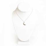 Silverpolished Crescent Moon Necklace - Asha Handicrafts - Flyclothing LLC