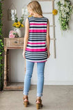 Heimish Full Size Striped Twist Knot Round Neck Tank - Trendsi - Flyclothing LLC
