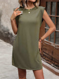 Round Neck Sleeveless Mini Dress - Trendsi - Flyclothing LLC