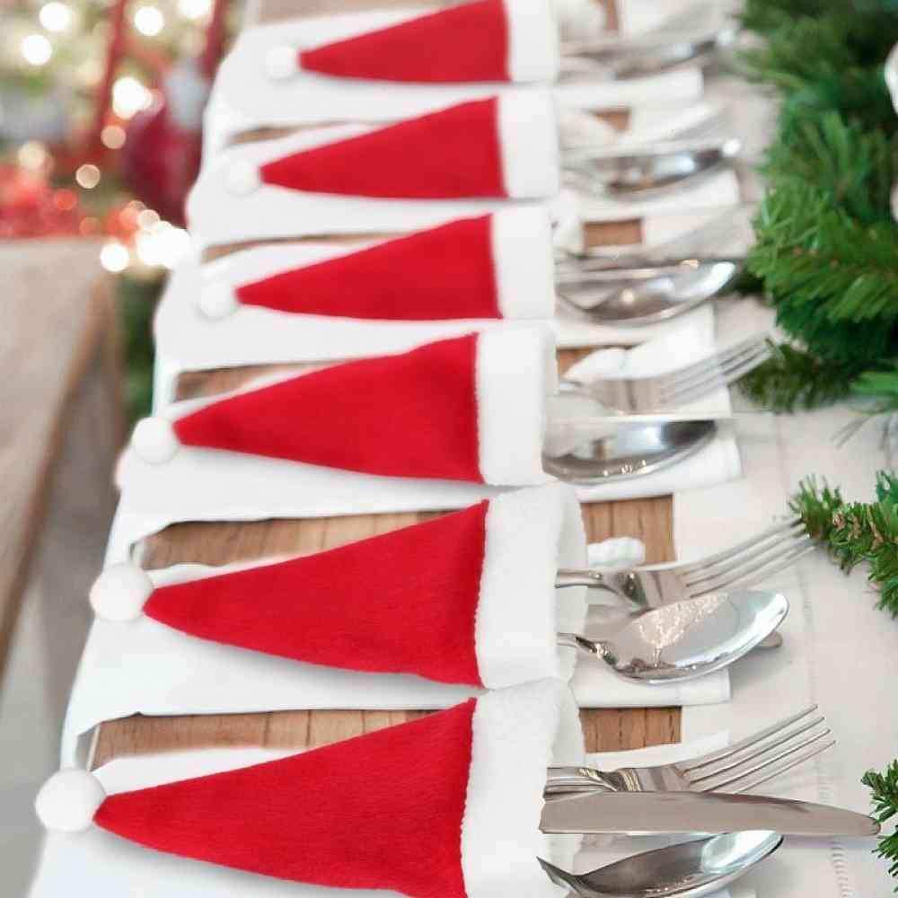 20-Piece Christmas Hat Cutlery Holders - Trendsi - Flyclothing LLC