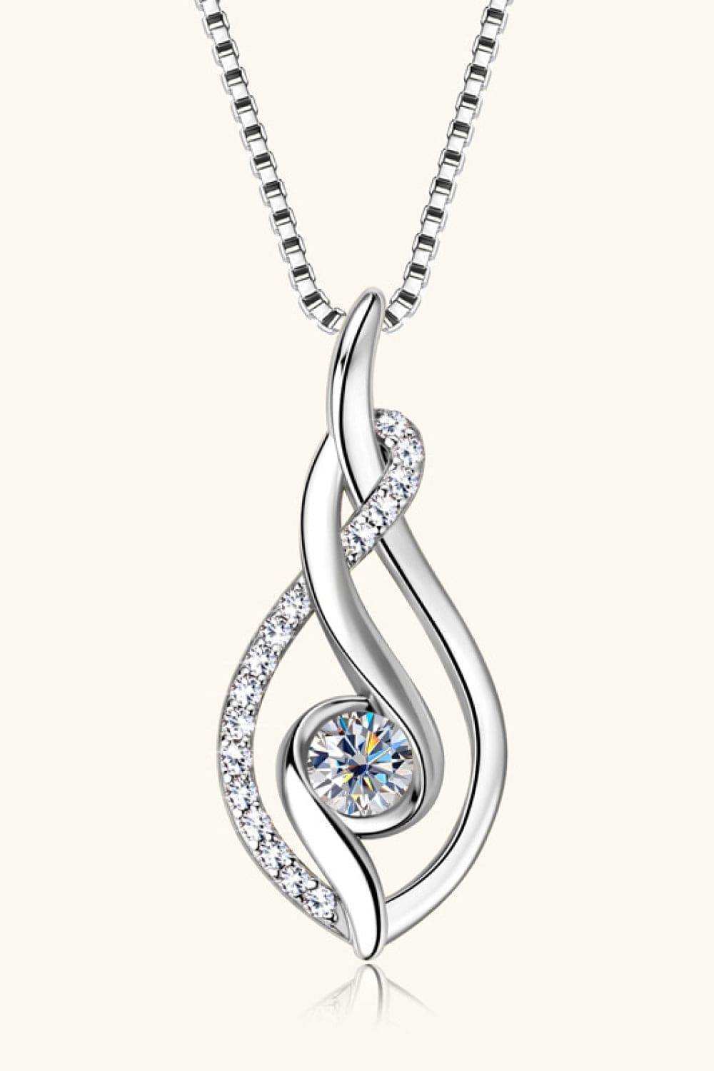 Moissanite 925 Sterling Silver Necklace - Trendsi - Flyclothing LLC