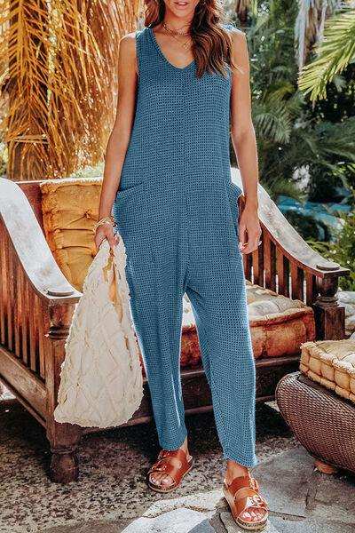Double Take Full Size Sleeveless Straight Jumpsuit - Trendsi - Flyclothing LLC