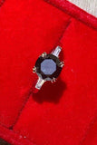 2 Carat Black Moissanite Platinum-Plated Ring - Trendsi - Flyclothing LLC