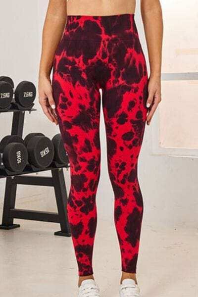 Tie-Dye High Waist Active Leggings - Trendsi - Flyclothing LLC