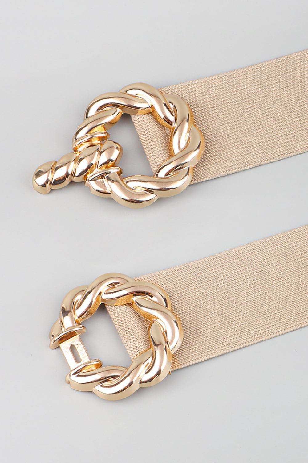 Zinc Alloy Buckle Elastic Belt - Trendsi - Flyclothing LLC